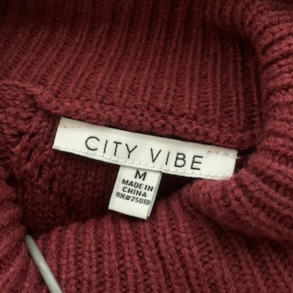 Turtle-Neck Cable Knit Sweater Dress - Picture 5 of 7